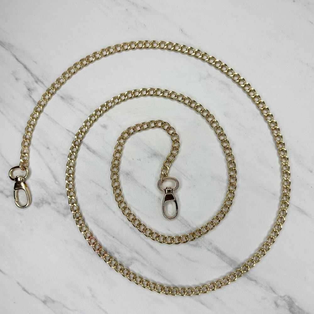 Gold Tone Chain Purse Replacement Strap 49" Crossbody ✨